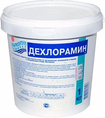 

Средство для очистки Маркопул ДЕХЛОРАМИН Кемиклс 1кг ведро, гранулы М13