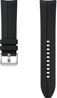 

Спортивный ремешок Samsung Ridge Sport Band для Galaxy Watch3 (41мм)/Watch (42мм)/Watch Active2/Active чёрный (ET-SFR85SBEGRU)