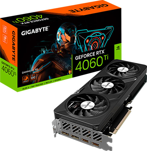 фото Видеокарта gigabyte geforce rtx 4060 ti gaming oc 8gb (gv-n406tgaming oc-8gd)