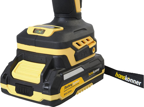 Дрель-шуруповерт аккумуляторная Hanskonner HCD2065BLC