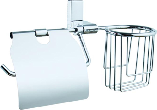 Изображение товара Держатель для туалетной бумаги D-Lin D330 хром с креплением и функцией освежителя