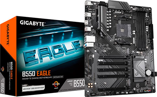 

Материнская плата Gigabyte B550 EAGLE (AM4, ATX), Черный