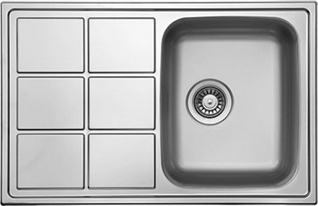 

Кухонная мойка Florentina, ПРОФИ 780.500.10.08 нержавеющая сталь декорированная (чаша справа)