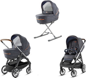 Коляска Inglesina Aptica System Duo 2 в 1 на шасси Aptica Graphite Cuoio (AA 72 K6IND AE 70 K 6203)