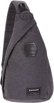 

Рюкзак-мешок Wenger, на одно плечо cерый ткань Grey Heather/ полиэстер 600D PU 25х15х45 см 7 л 2607424550