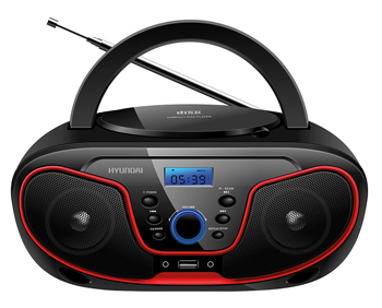 

Магнитола Hyundai, H-PCD 180 чёрный/красный