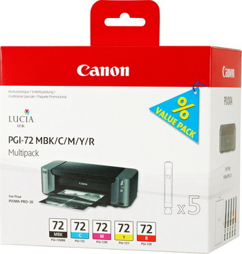 

Набор картриджей Canon, PGI-72 MBK/C/M/Y/R Multi Pack 6402 B 009