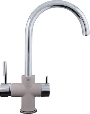 

Кухонный смеситель Zigmund & Shtain 1800 Млечный путь, Бежевый/xром