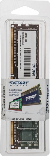 

Оперативная память Patriot Memory DDR3 4GB 1600MHz (PSD34G16002), Зеленый