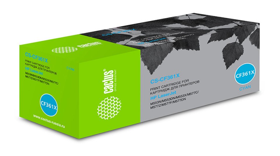 

Картридж лазерный Cactus CS-CF361X CF361X голубой (9500стр.) для HP CLJ M552dn/M553dn