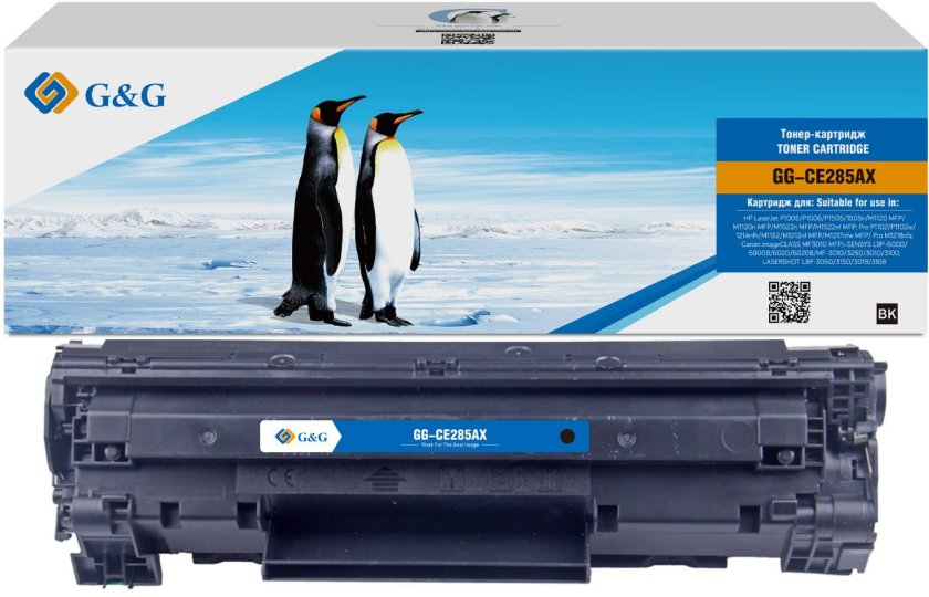 

Картридж лазерный G&G GG-CE285AX черный (3000стр.) для HP LJ P1005/P1006/P1505/1505n/M1120;MFP/M1120n;MFP/M1522n