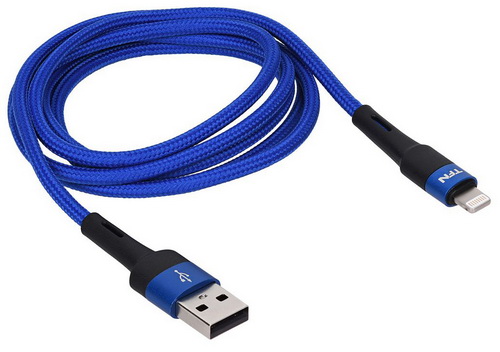 фото Кабель tfn usb - lightning, нейлон, 1.2 м, синий (tfntfn-с-env-al1mbl)