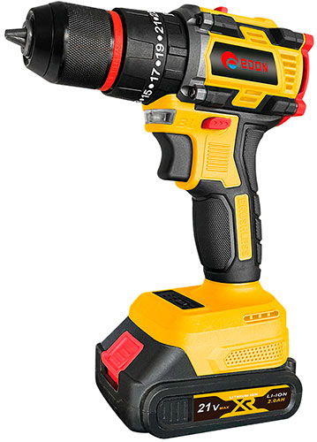 

Дрель-шуруповерт бесщеточная Edon AD-21PBL