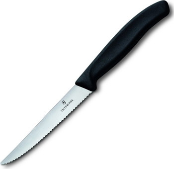 Нож для стейка и пиццы Victorinox SwissClassic 11 см с волнистой заточкой чёрный