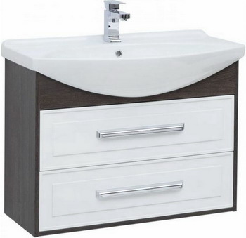 

Тумба под раковину Aquanet Остин 85 дуб кантербери/белый белый/темное дерево (00200908)