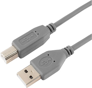 Фото - Кабель Vivanco USB 2.0 A -> B 1 8м серый (25407) кабель питания 11 1121 8 1 8м угловой с13 3x0 75мм черн
