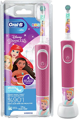 фото Электрическая зубная щетка braun oral-b vitality kids princess (d100.413.2k)