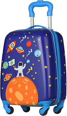 

Чемодан детский Magio Космос 2 книги в подарок, Синий/рисунок