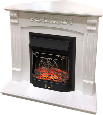 Каминокомплект Royal Flame Sorrento угл.с очагом Majestic BL белый дуб каминокомплект royal flame dallas с очагом majestic bl тем дуб