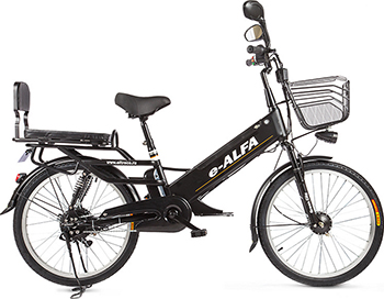 

Велогибрид Eltreco, e-ALFA GL matt black 010824-0333