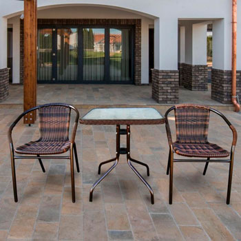 

Набор мебели Афина, Асоль-2B (иск. ротанг) TLH-037 BR2/060 SR-60х60 Brown 2Pcs