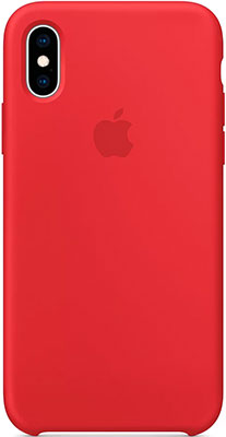 

Чехол (клип-кейс) Apple, Silicone Case для iPhone XS цвет (PRODUCT)RED красный MRWC2ZM/A