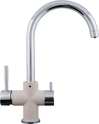 

Кухонный смеситель Zigmund & Shtain 1800 Индийская ваниль, Бежевый/xром