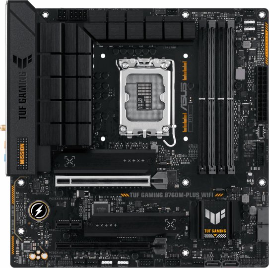 

Материнская плата Asus TUF GAMING B760M-PLUS WIFI D4 (LGA1700, mATX), Черный