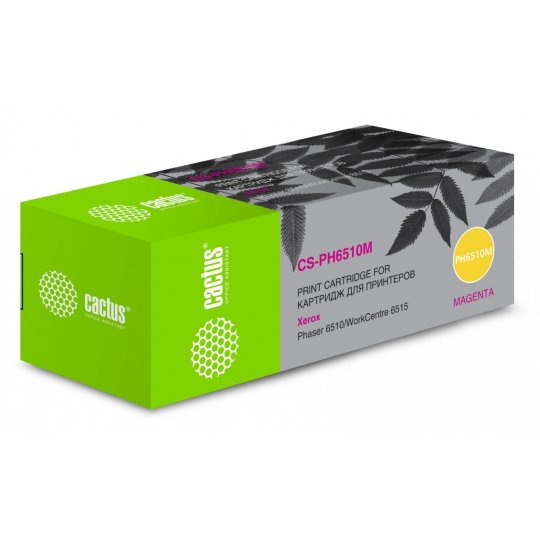 

Картридж лазерный Cactus CS-PH6510M 106R03486 пурпурный (2400стр.) для Xerox Phaser 6510DN/WC 6515DN