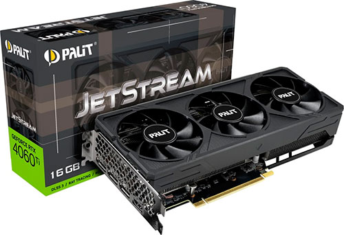 фото Видеокарта palit geforce rtx 4060 ti jetstream 16gb (ne6406t019t1-1061j)