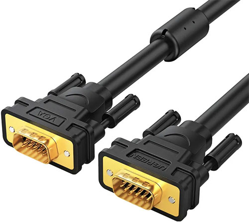 фото Кабель ugreen vg101 (11632) vga male to male cable, 5 м, черный