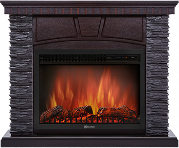 

Каминокомплект Electrolux, EFP/P- 3320RLS с порталом Firelight Porto 30 камень черный