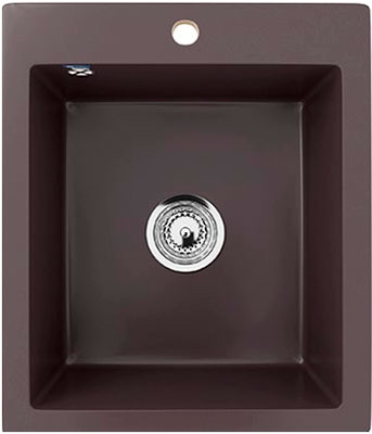 Изображение товара Кухонная мойка Ulgran U-404 шоколаД из искусственного мрамора, врезная