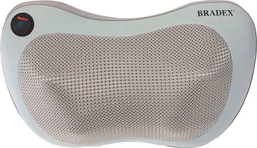 

Подушка массажная с подогревом и разминающим массажем Bradex Шиацу KZ 0564 серая