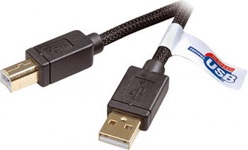 Кабель Vivanco USB 2 0 AB 1 8m черный штекера Gold серт. (без упак) (26799)