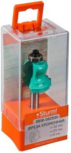 Изображение товара Фреза кромочная фигурная с подшипником Sturm! DxHxL 30x25x69 мм, хв.8 (RB18-082530)