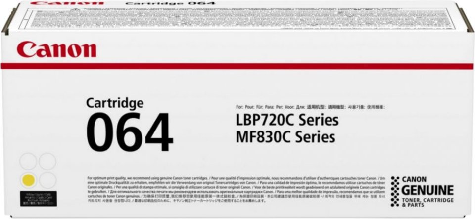 

Картридж лазерный Canon CRG 064 Y 4931C001 желтый (5000стр.) для MF832Cdw