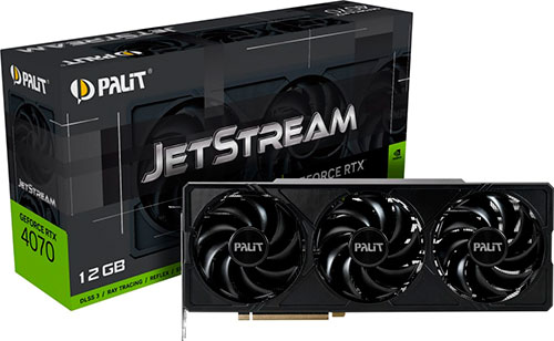 фото Видеокарта palit geforce rtx 4070 jetstream 12gb (ned4070019k9-1047j)