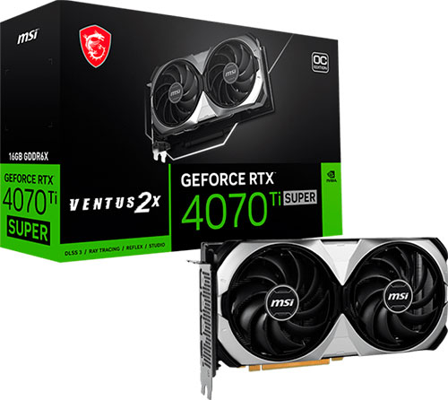 фото Видеокарта msi geforce rtx 4070 ti super 16g ventus 2x oc