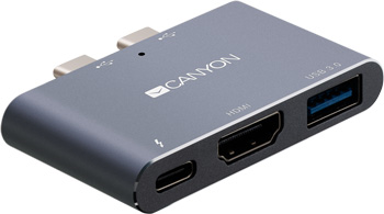 USB Hub Canyon DS-1 3 порта Thunderbolt 3 USB 3.0 HDMI