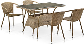 

Комплект мебели 4 и 1 Афина T198D/Y137C-W56 Light Brown