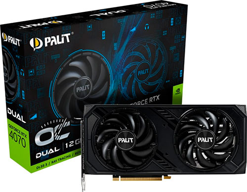 фото Видеокарта palit geforce rtx 4070 dual oc 12gb (ned4070s19k9-1047d)