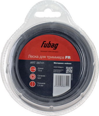 

Леска Fubag, L 15 м * 2.4 мм 38741