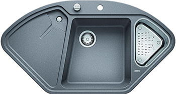 

Кухонная мойка Blanco, 523658 DELTA II SILGRANIT алюметаллик с кл.-авт. InFino