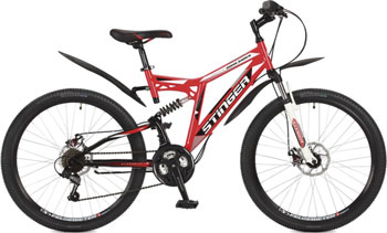 

Велосипед Stinger, 26'' Highlander 100 D 16'' красный 26 SFD.HILAND1D.16 RD7