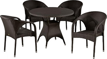 

Комплект мебели Афина, T 190 AD/Y 290 B-W 52 Brown 4Pcs