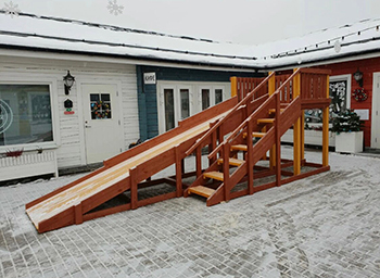 

Зимняя деревянная игровая горка Савушка, Зима-3 СЗ-03
