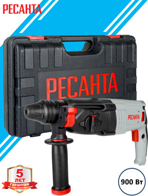 Перфоратор Ресанта П-30-900К Серо-черный