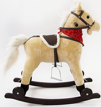 

Лошадка каталка-качалка Amarobaby West, с колесами, бежевый, 69.5x28.5x74 см, AMARO-28W-Be