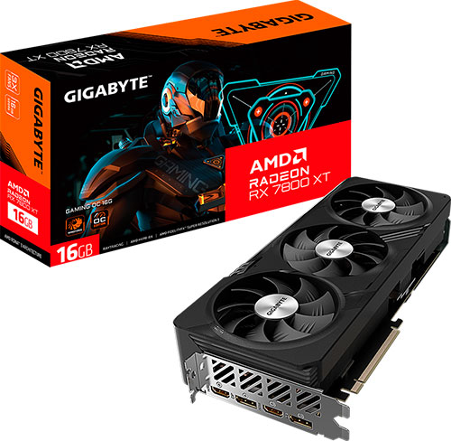 фото Видеокарта gigabyte radeon rx 7800 xt gaming oc 16gb (gv-r78xtgaming oc-16gd)